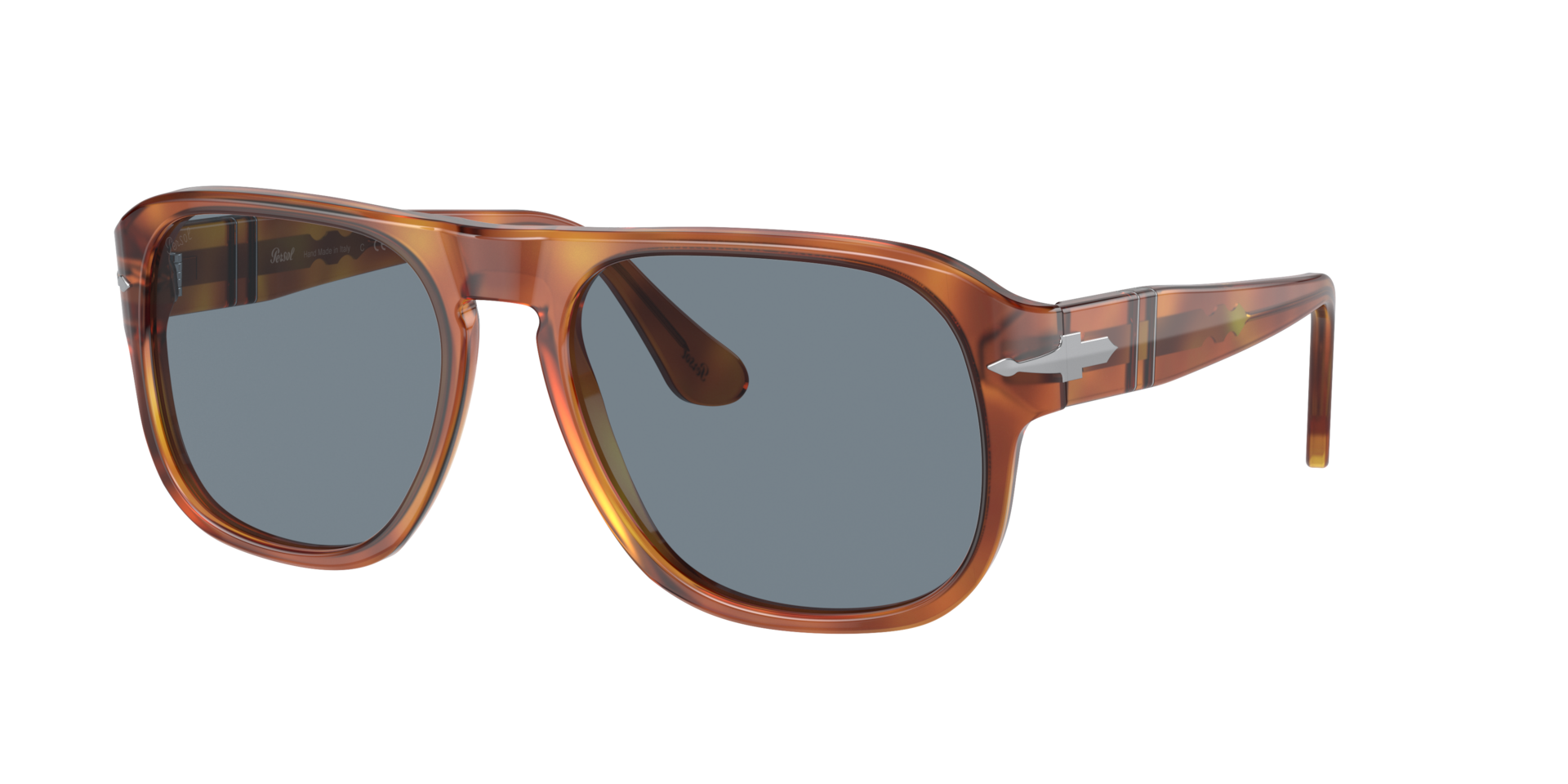 Persol Unisex Sunglass PO3310S - Jean -  Frame color: Terra Di Siena, Lens color: Light Blue