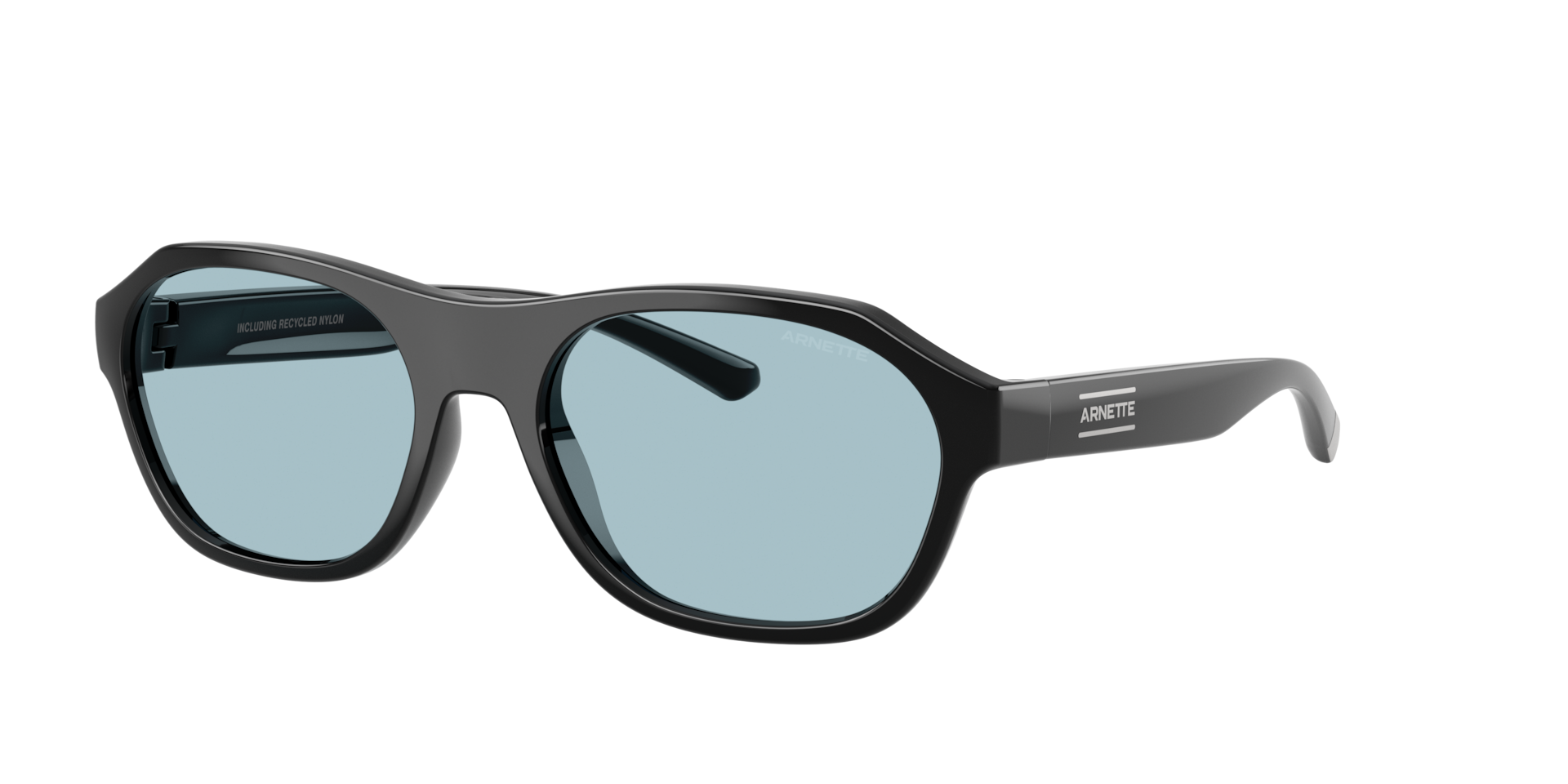 Arnette Mann Sunglass AN4380 - Rahmenfarbe: Recycled Black, Linsenfarbe: Hellblau