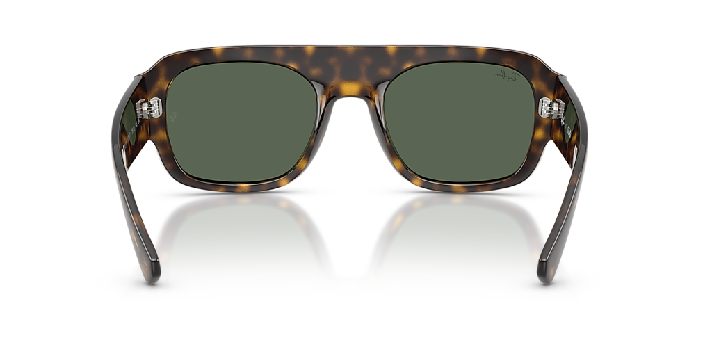 Ray-Ban Brown Tortoiseshell Frame with Dark Green Lenses Ray-Ban RB2224 tortoise frame with green lenses. Lenses  main image 4