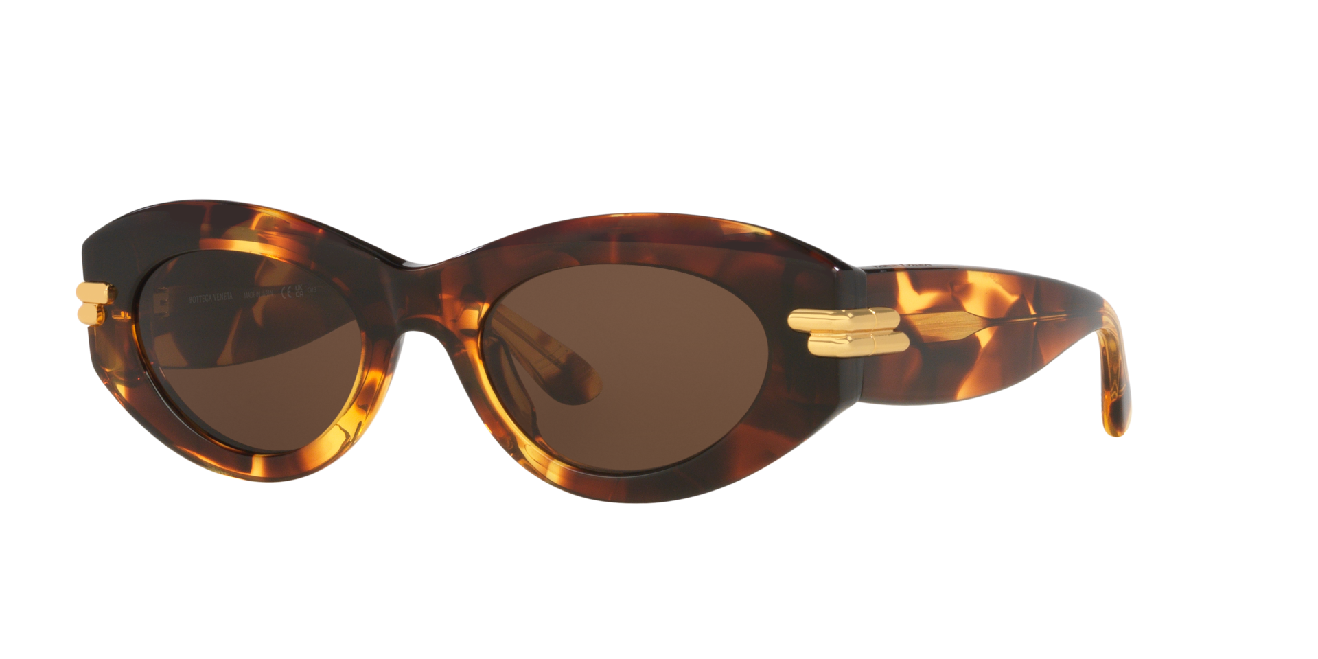 Bottega Veneta Woman Sunglass BV1322S Frame color Tortoise Lens color Brown