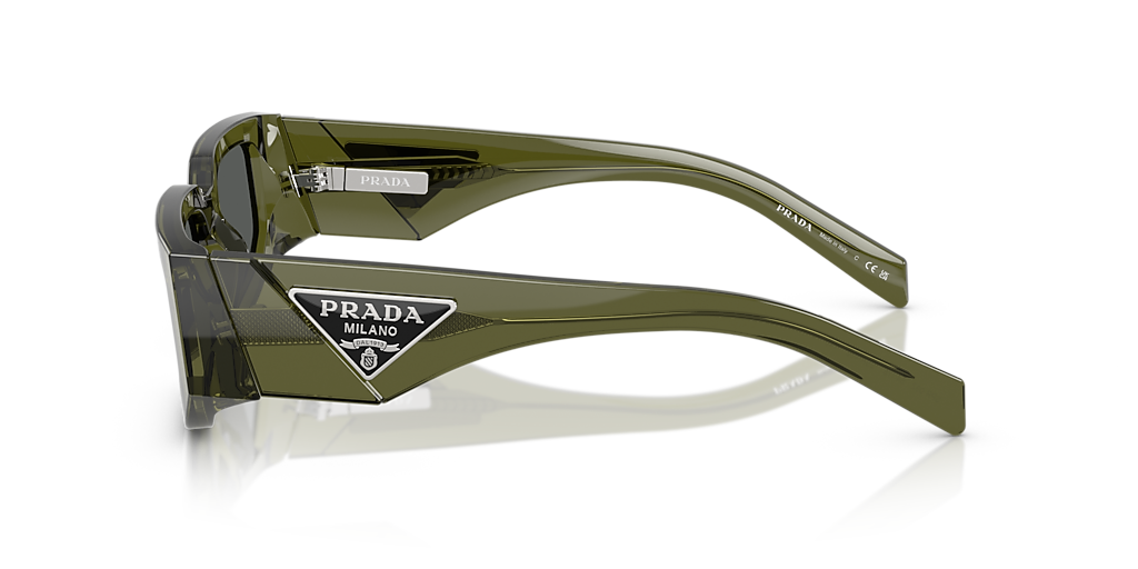 Prada PR 09ZS M (54 - 18) with Grey lenses and Green frame