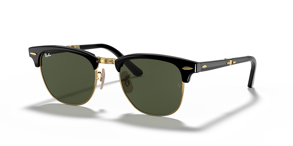 y*k様 Ray-Ban New Clubmaster サングラス Ray-Ban Clubmaster Folding L (51 - 21) with Green lenses and Black
