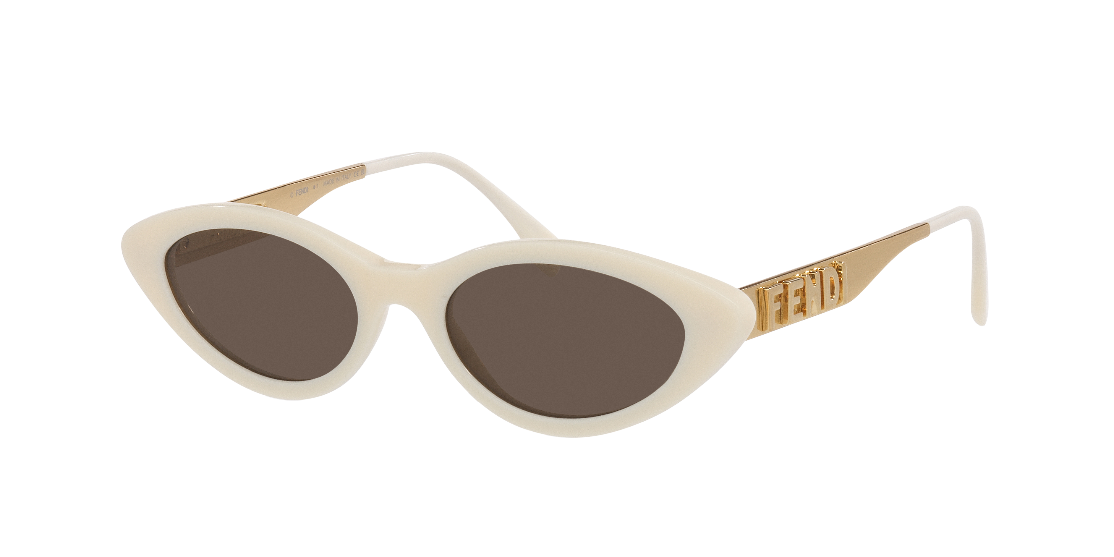 Fendi Woman Sunglass Fendigraphy FE40202I -  Frame color: White, Lens color: Brown