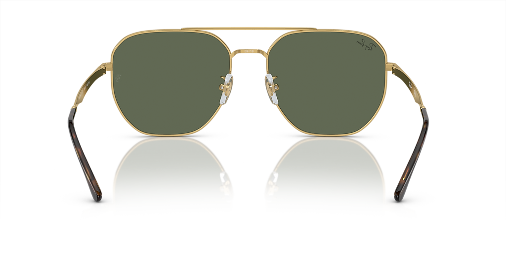 Ray-Ban RB3724D XXL (59 - 18) with Green lenses and Gold frame