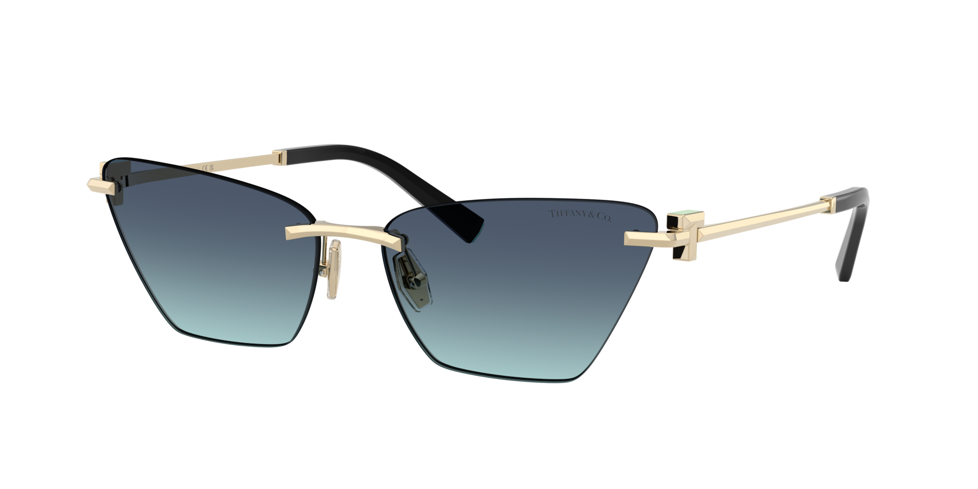 Tiffany & Co. Woman Sunglass TF3120 -  Frame color: Pale Gold, Lens color: Azure Gradient Blue