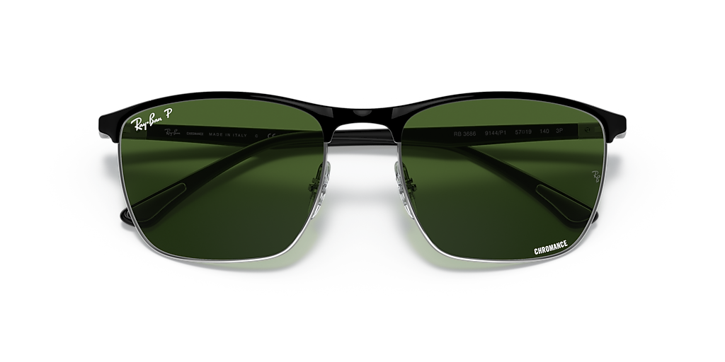 Ray-Ban RB3686 Polarized+ Lenses XL (57 - 19) with Green lenses