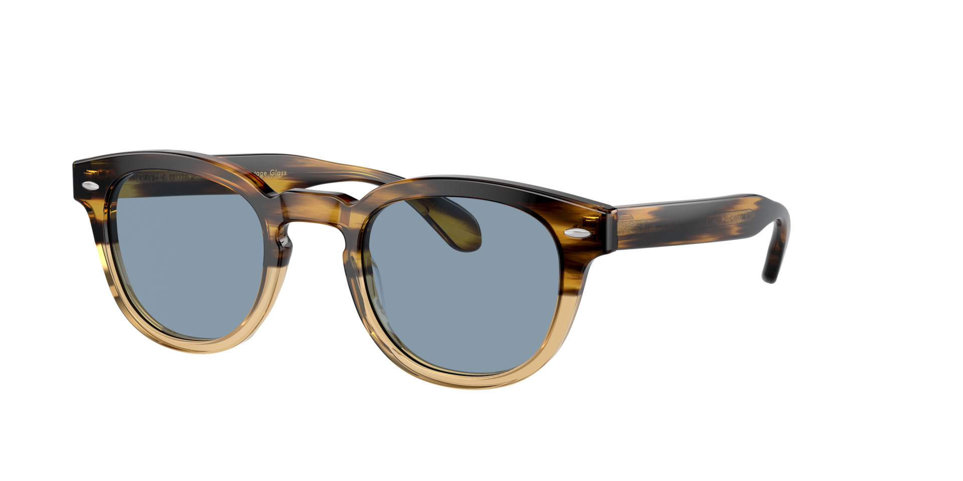 Oliver Peoples Homme Sunglass OV5036S Sheldrake Sun - Couleur du Monture: Dégradé bois de canary, Couleur de Lentille: Cobalt