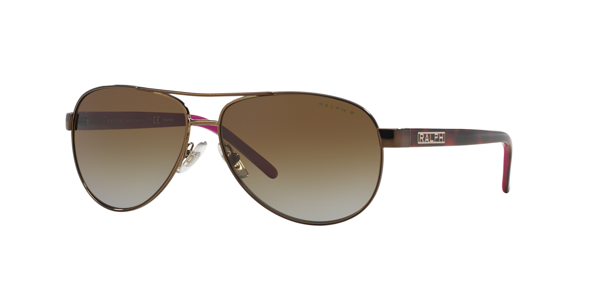 Ralph Femme Sunglass RA4004 - Couleur du Monture Marron fonc brillant Couleur de Lentille Brun dgrad polaris 62 €