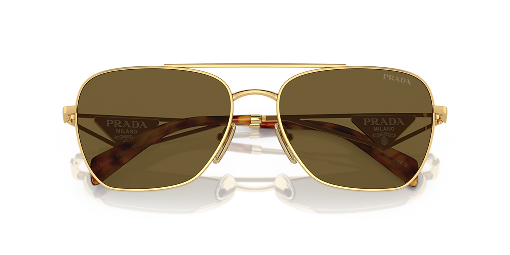 O*a様 PRADAキャットアイ サングラス SPR53S ブラウン×ゴールド PRADA