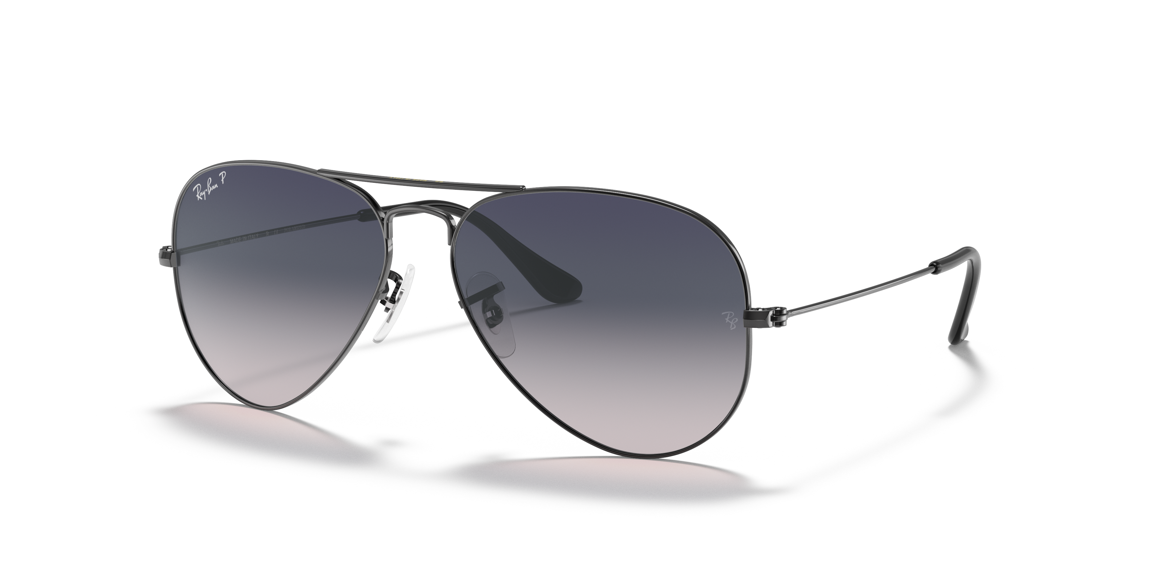 Ray-Ban Aviator Gradient XL (58 - 14) with Blue lenses and Grey