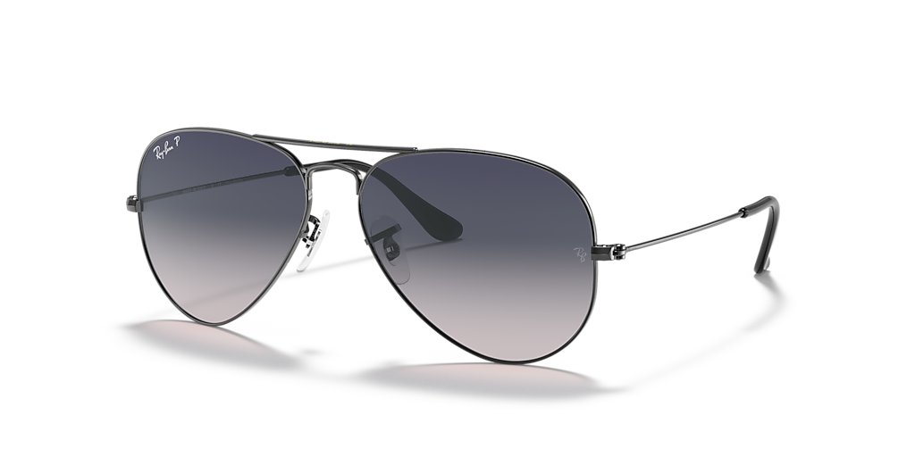 Ray-Ban Aviator Gradient M (55 - 14) with Blue lenses and Grey