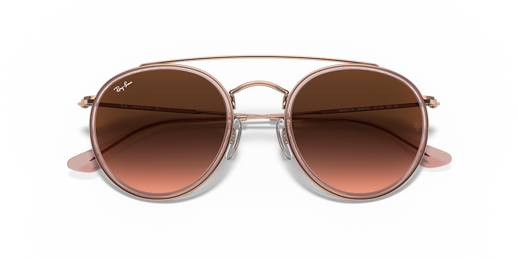 Ray-Ban レイバン RB3647-N ラウンドダブルブリッジ Ray-Ban Round Double Bridge M (51 - 22) with Brown lenses and