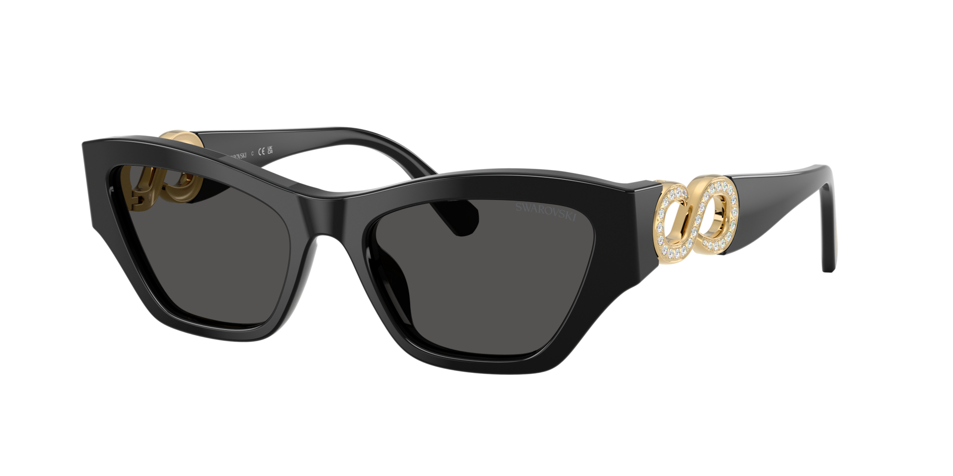 Swarovski Sk6076u Cat Eye Sunglasses - Female - Sunglasses - Black - 53 Mm - Accessories - Image 3