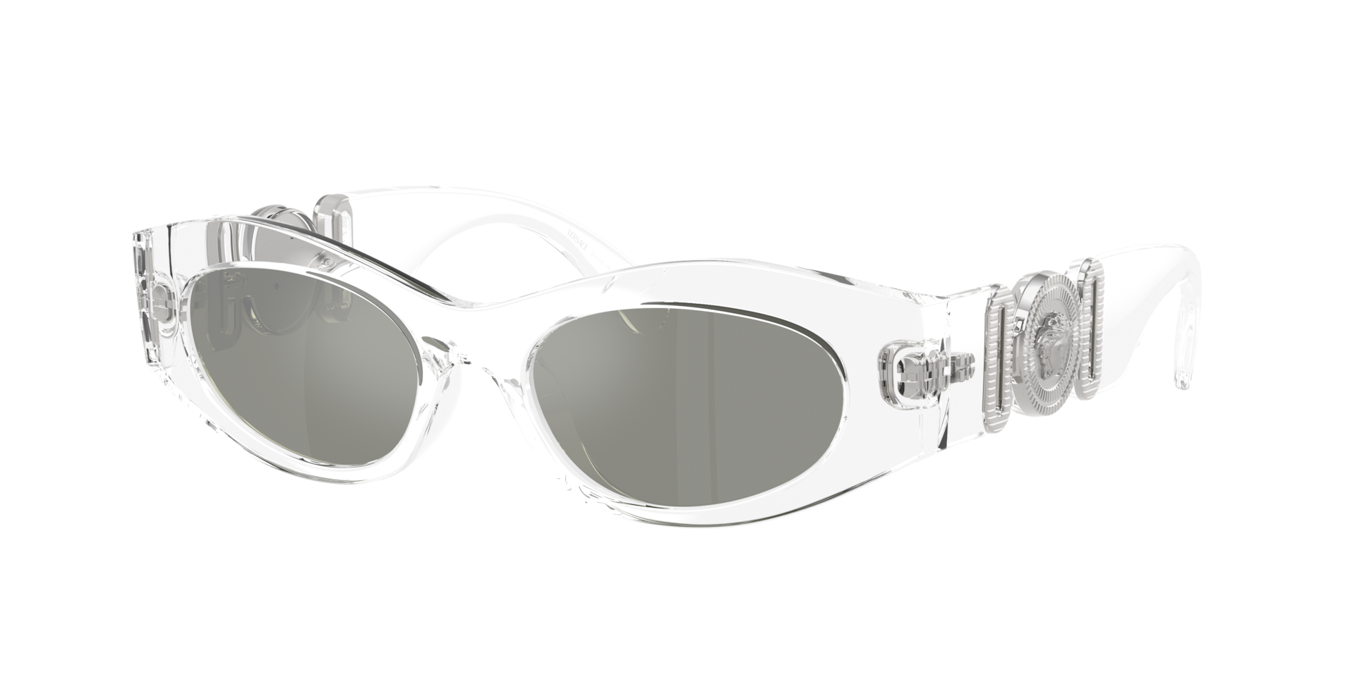 Versace Woman Sunglass VE4480U -  Frame color: Crystal, Lens color: Green Mirror Silver