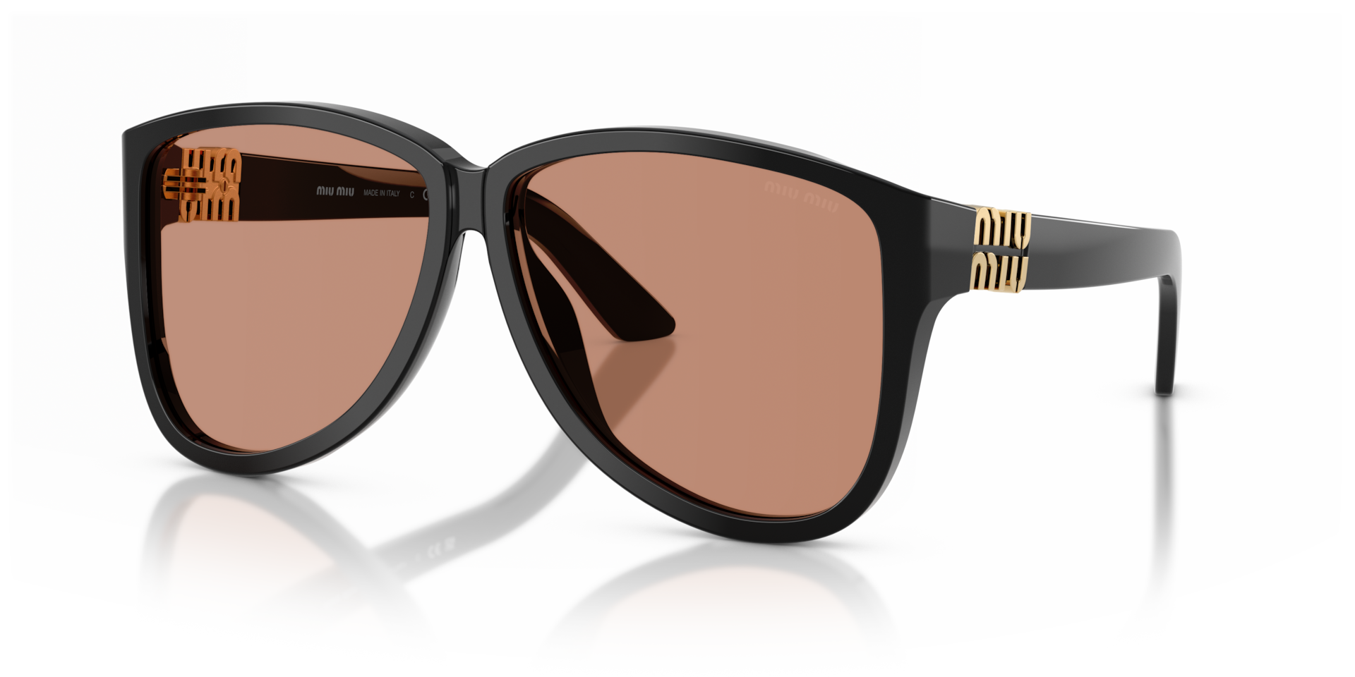 Miu Miu MU A08S M (61 - 12) with Brown lenses and Black frame