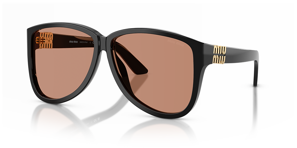 Miu Miu MU A08S M (61 - 12) with Brown lenses and Black frame