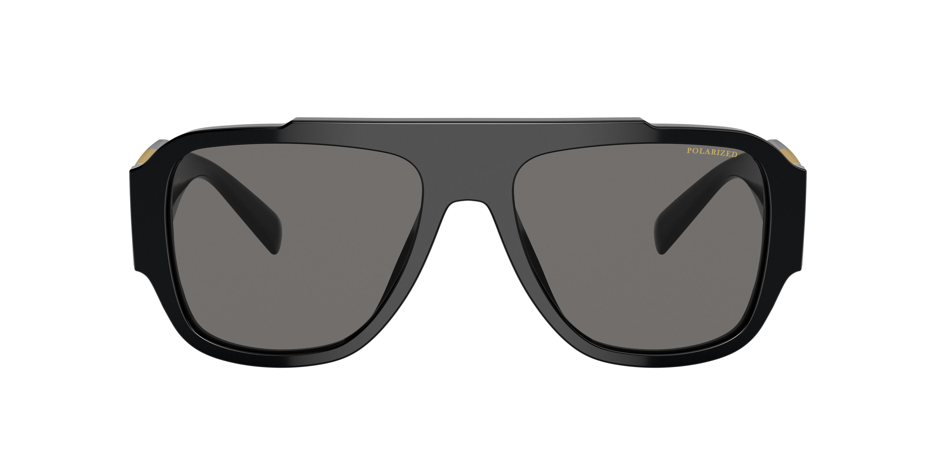 Versace VE4436U L (57 - 18) com Lentes Cinza e Armação Preto