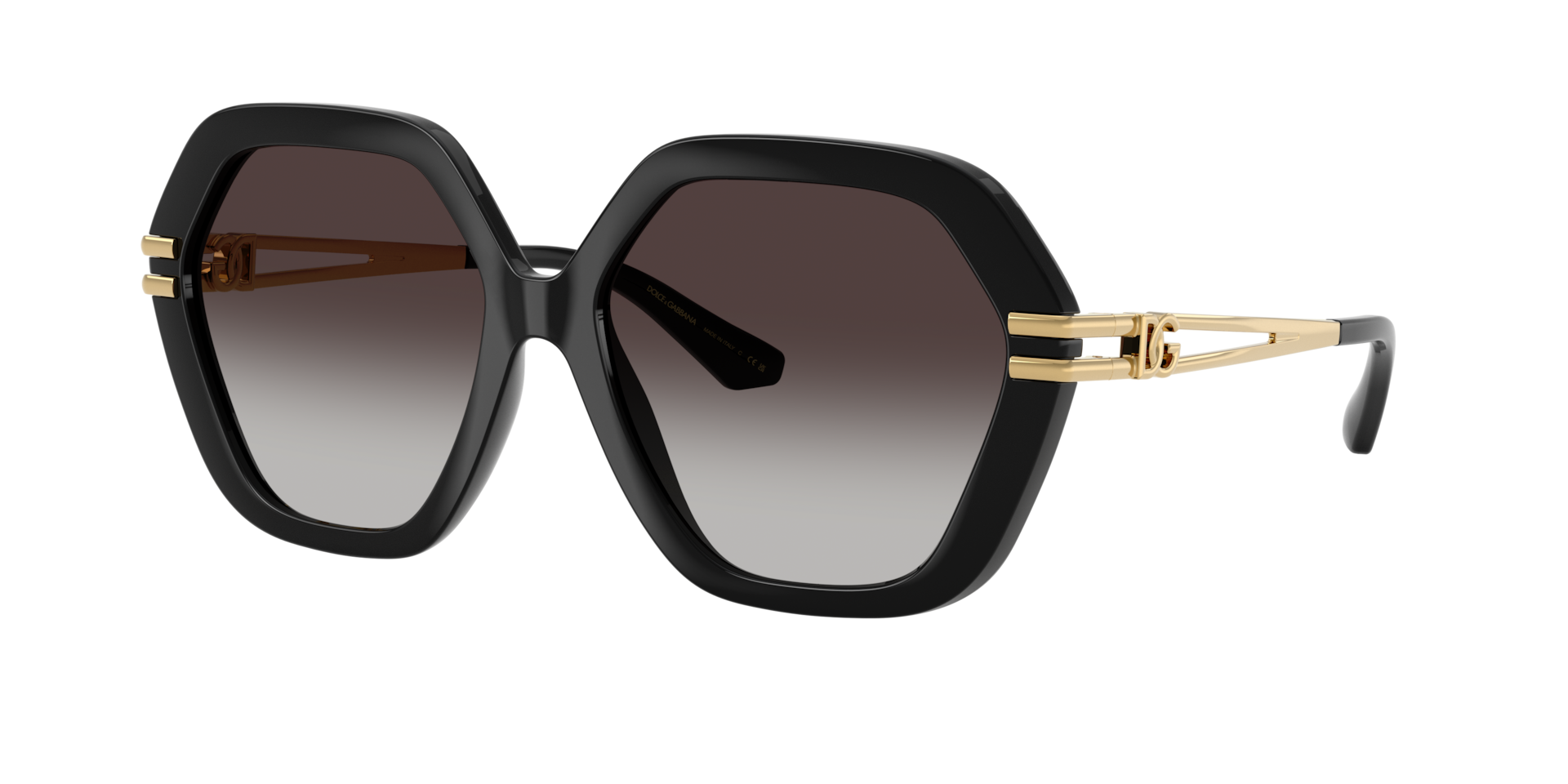 Dolce&Gabbana Frau Sunglass DG6210 - Rahmenfarbe: Schwarz, Linsenfarbe: Grau Verlaufstönung