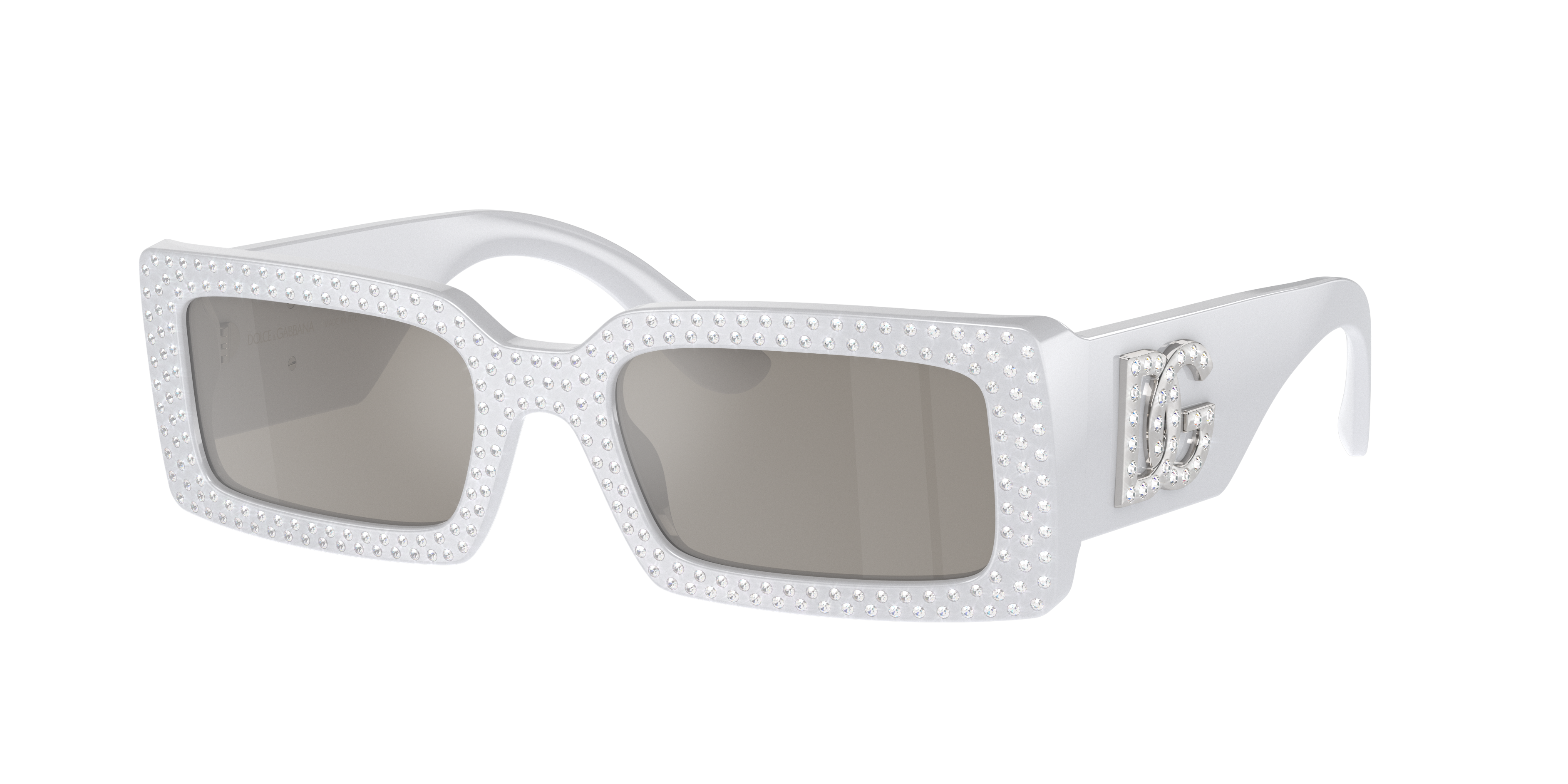 Dolce&Gabbana Woman Sunglass DG4447B -  Frame color: Light Grey, Lens color: Light Grey Mirror Silver