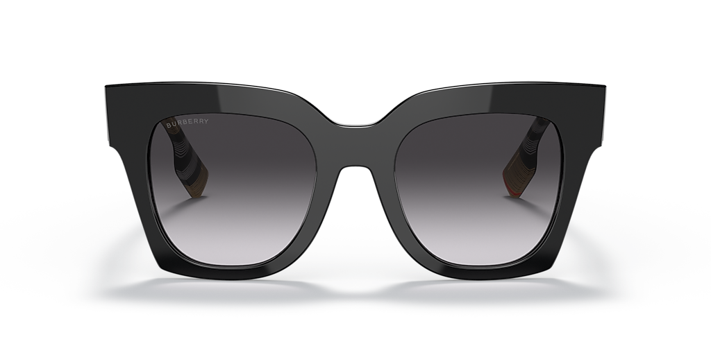 Burberry Kitty M (49 - 21) com Lentes Cinza e Armação Preto