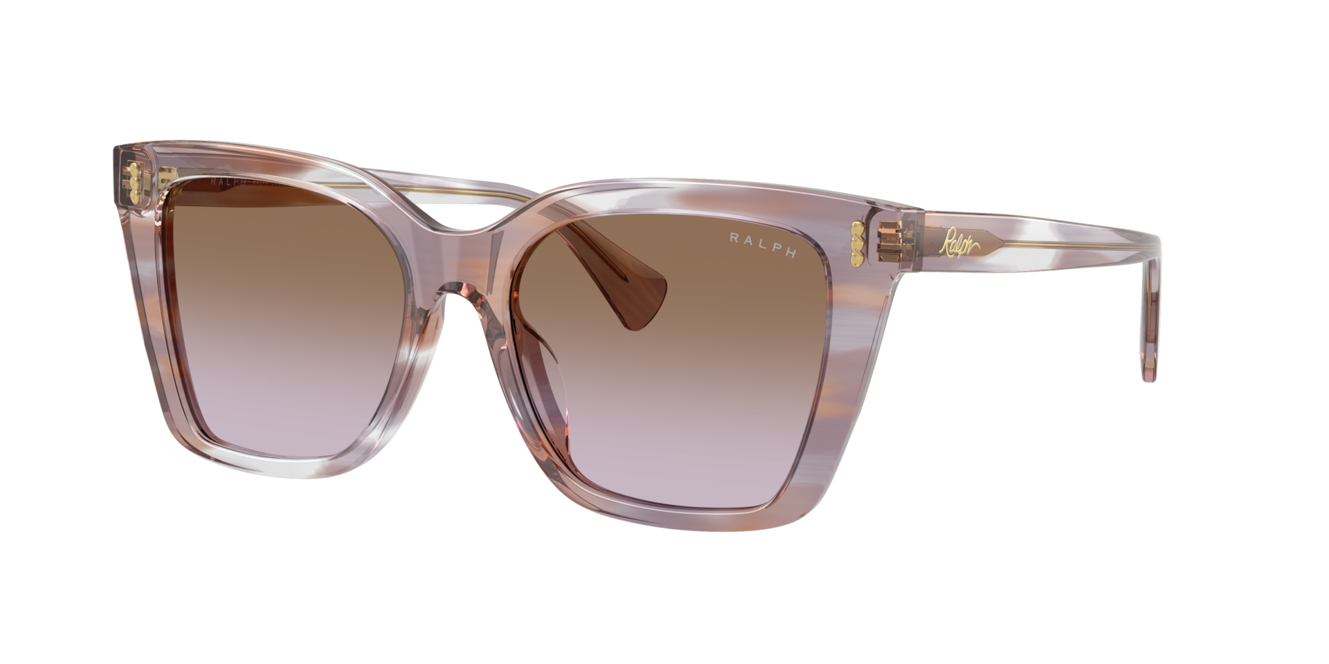 Ralph Woman Sunglass RA5349U Frame color BrownBlue Lens color Gradient Violet