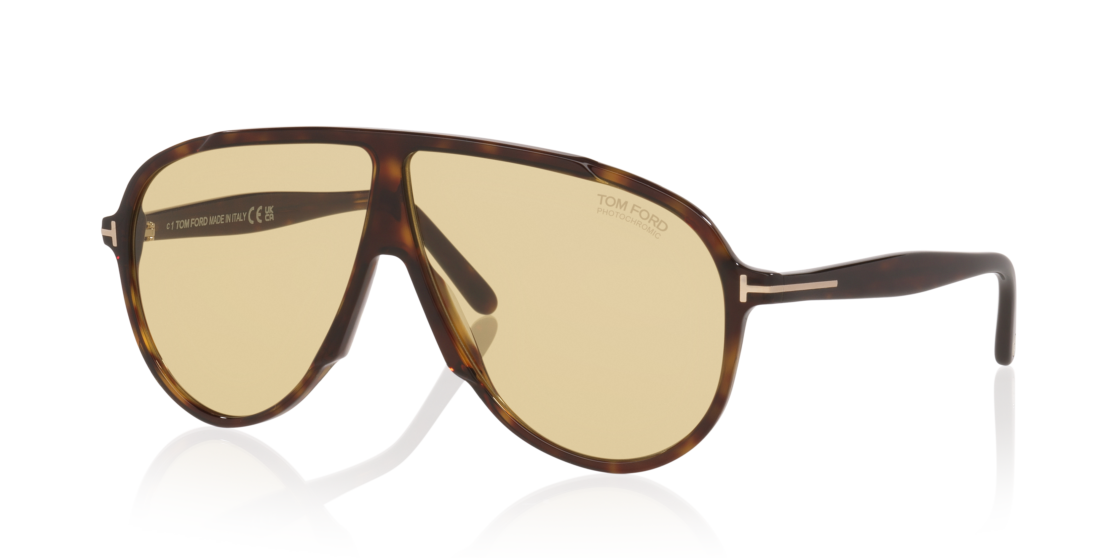 Tom Ford Vladimir XXL (65 - 05) with Brown lenses and Tortoise