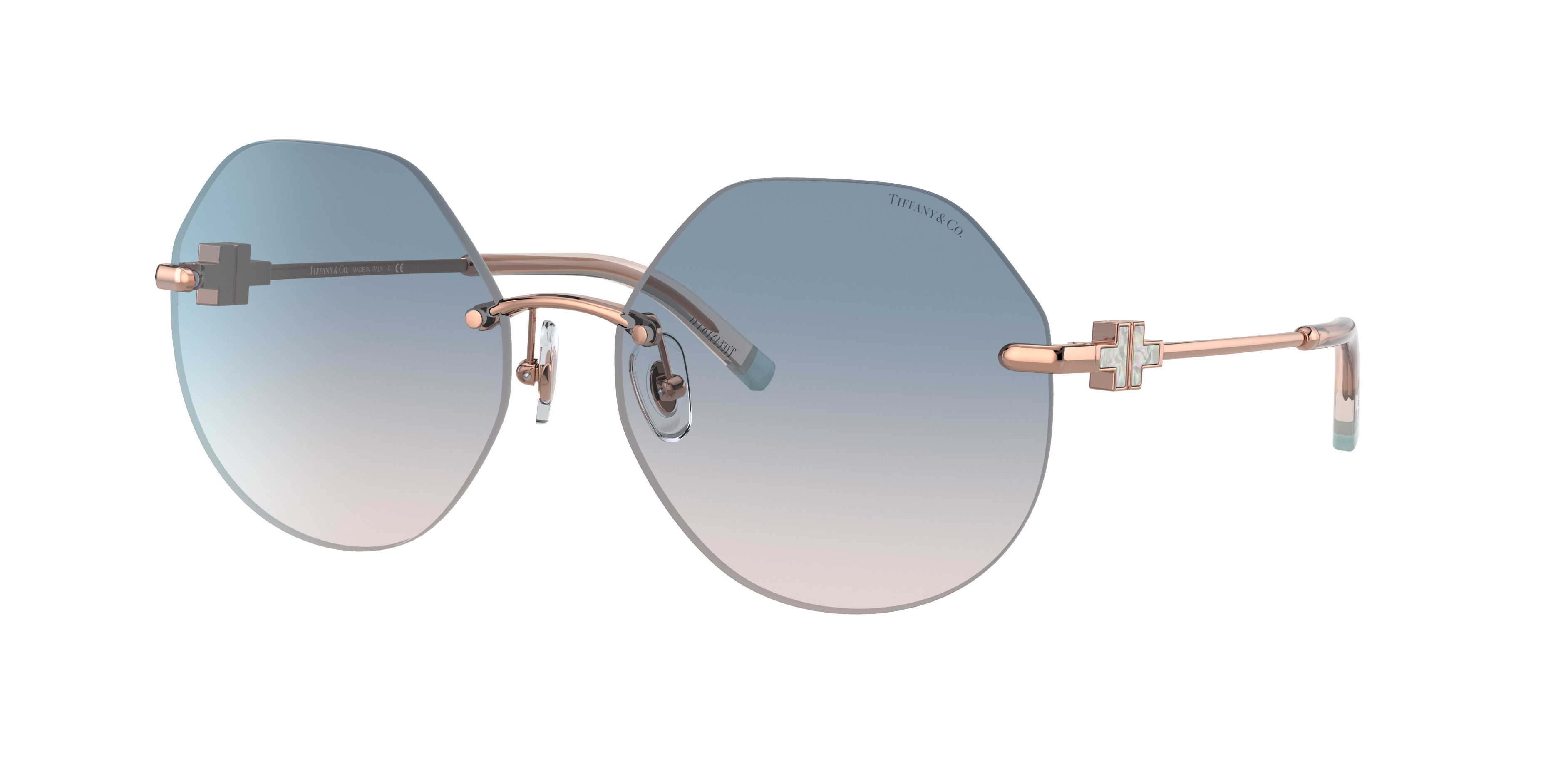 Tiffany & Co. TF3077 XL (60 - 17) with Blue lenses and Red frame