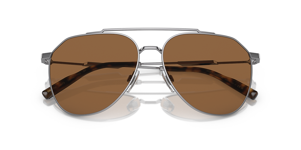 Dolce&Gabbana DG2296 XL (58 - 15) with Brown lenses and Grey frame