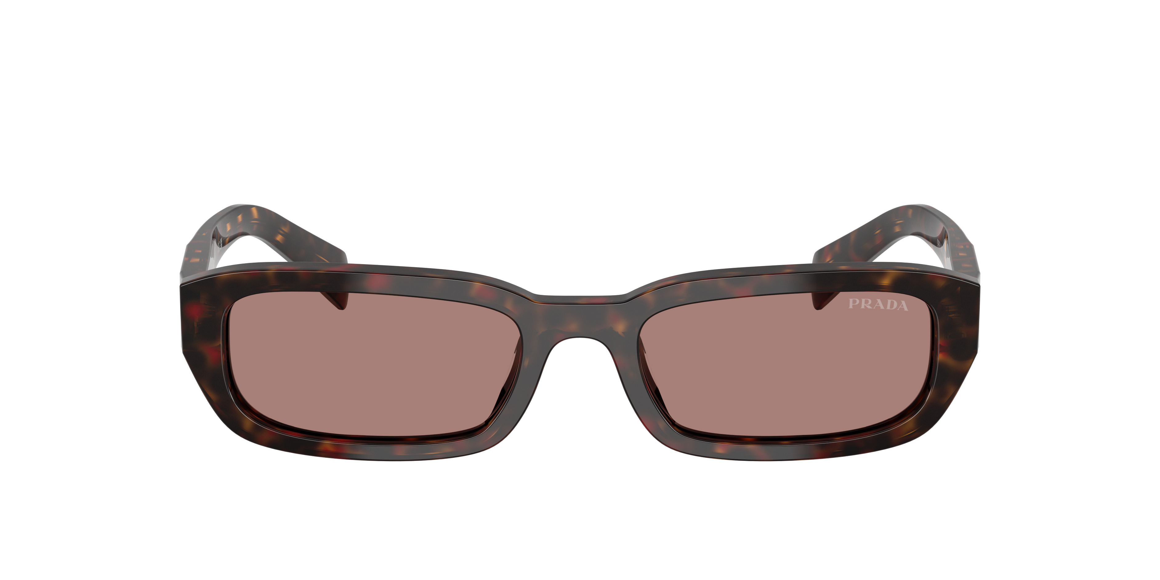 Prada PR B06S S (53 - 19) com Lentes Marrom e Armação Tartaruga