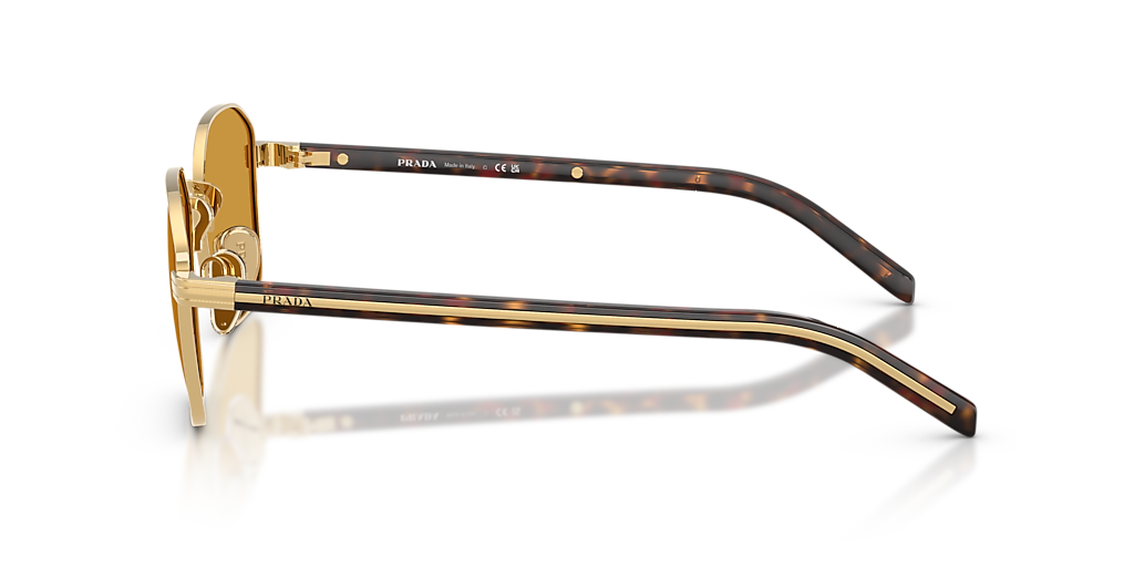 Prada PR C50S XS (51 - 20) with Brown lenses and Gold frame