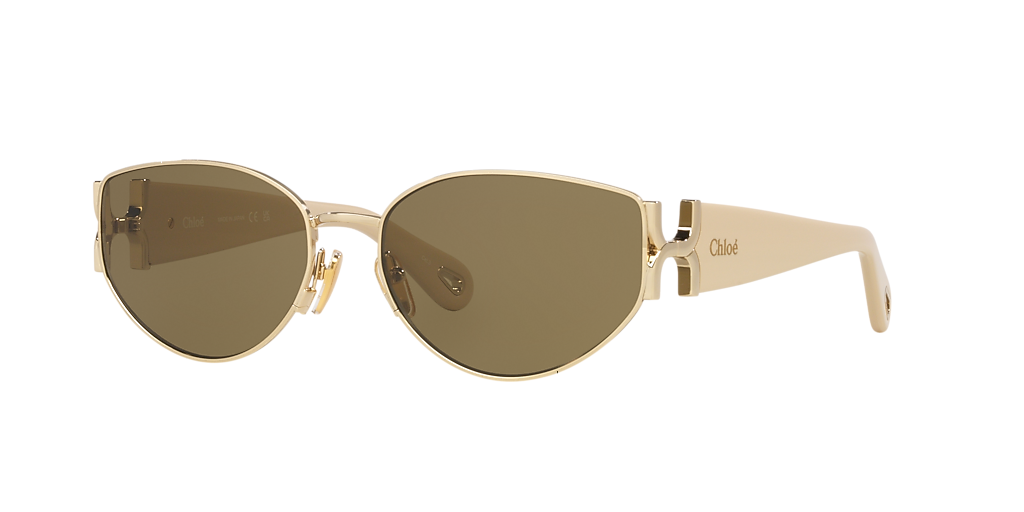 Chloé CH0260S L (59 - 17) with Green lenses and Gold frame