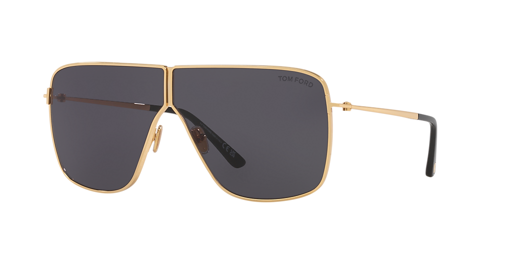 Tom Ford Huxley XXL (68 - 03) with Grey lenses and Gold frame
