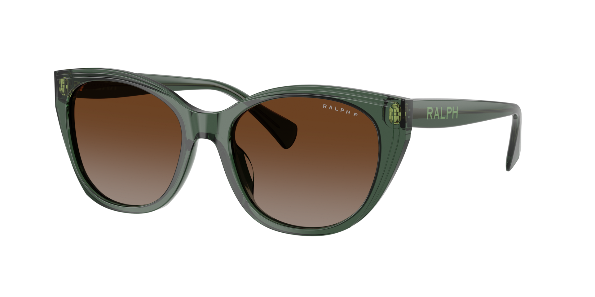 Ralph Woman Sunglass RA5324U -  Frame color: Shiny Transparent Green, Lens color: Polarized Gradient Brown