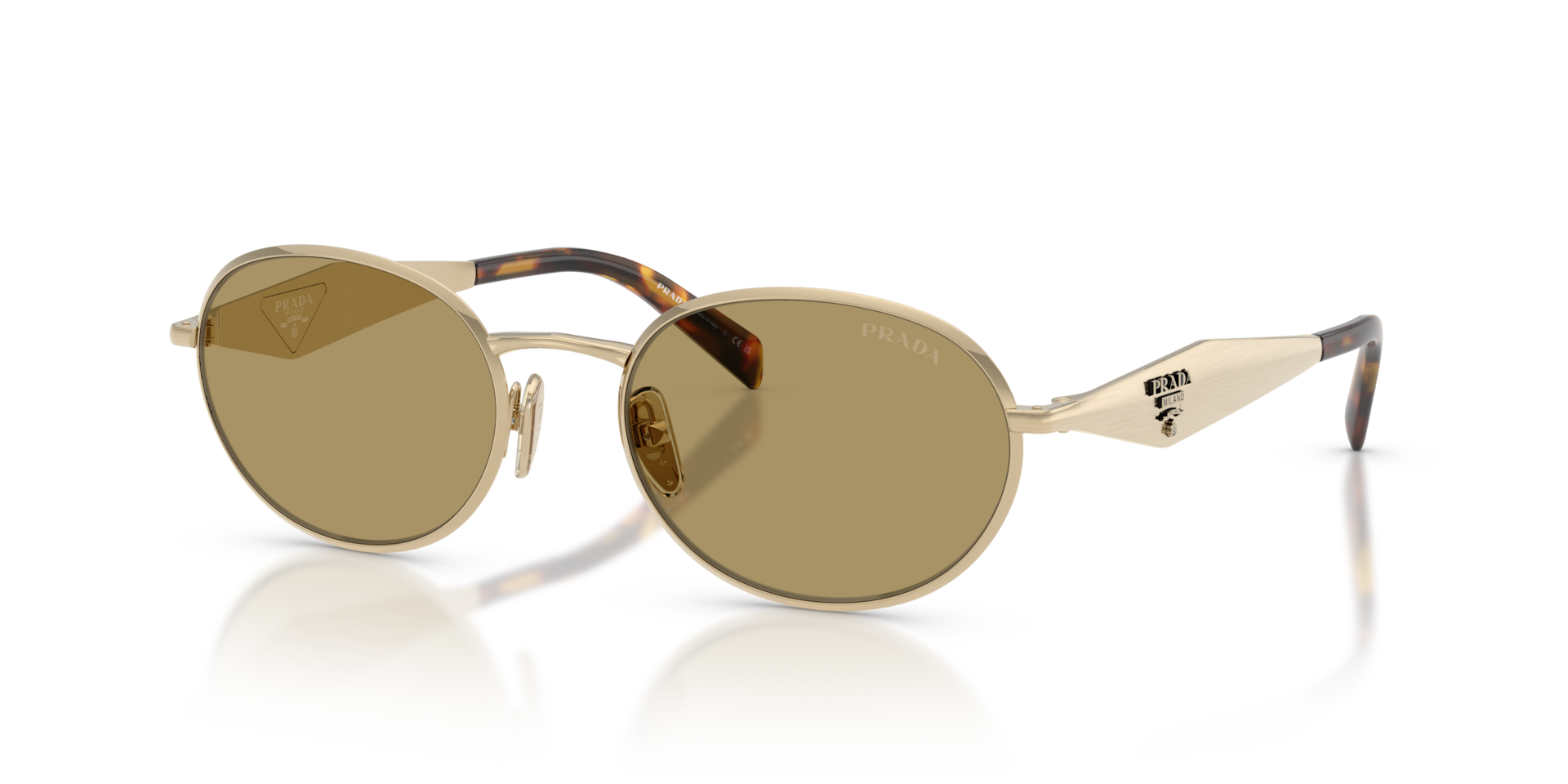 PRADA ゴールド・ リーフ装飾ミュール　37 PRADA ゴールド・ リーフ装飾ミュール 37 Prada PR D57S L (54 - 19