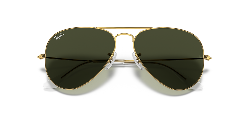 Ray-Ban Aviator Classic XL (58 - 14) with Green lenses and Gold