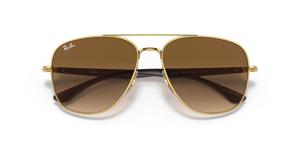 Ray-Ban RB3683 L (56 - 15) with Brown lenses and Gold frame