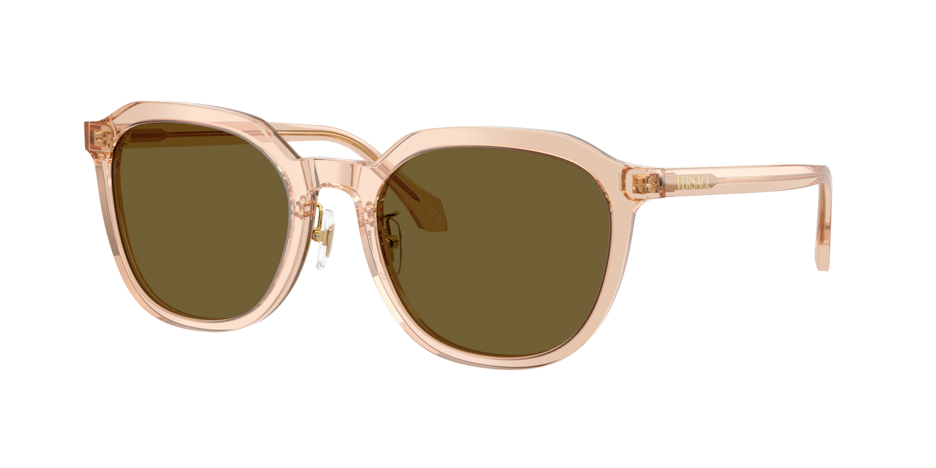 Versace Woman Sunglass VE4493D -  Frame color: Transparent Light Brown, Lens color: Dark Brown
