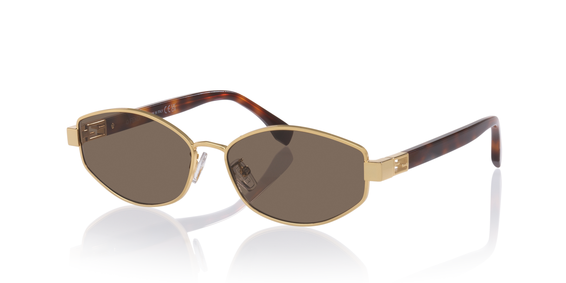 FENDI Buckle Tinted Sunglasses Guc Fendi FF Squared 55MM Round Sunglasses | Saks Fifth Avenue main image 3