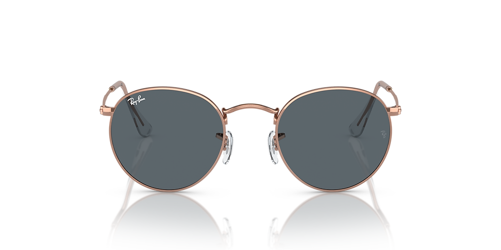Ray-Ban Round Metal Rose Gold S (50 - 21) with Blue lenses and