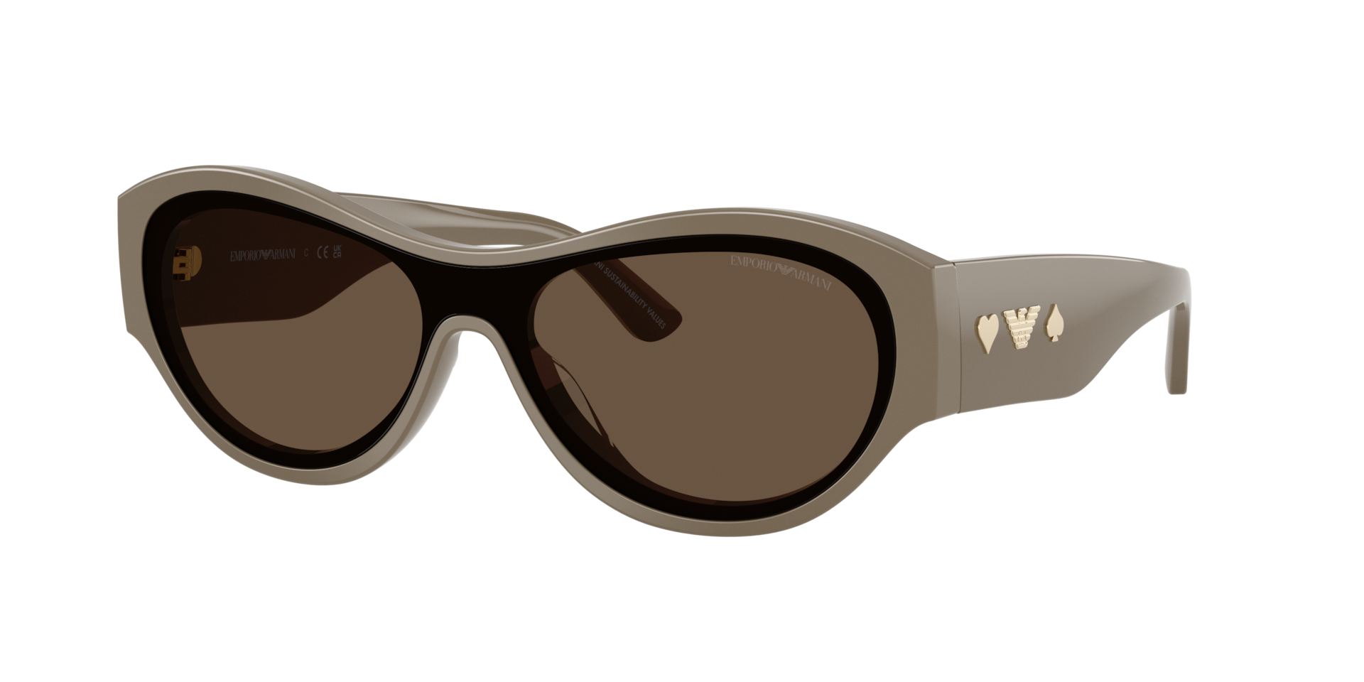 Emporio Armani Brown Ea4265u 634273 Woman Sunglasses Acetate Geometric Normal - Image 4