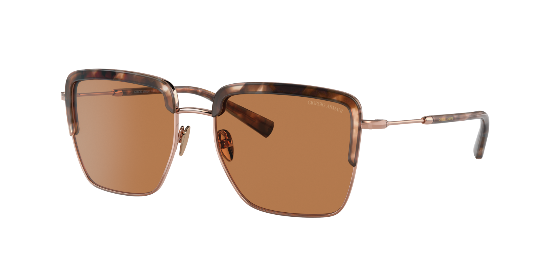 Giorgio Armani Femme Sunglass AR6126 - Couleur du Monture Or rosecaille de tortue Couleur de Lentille Brun 135 €