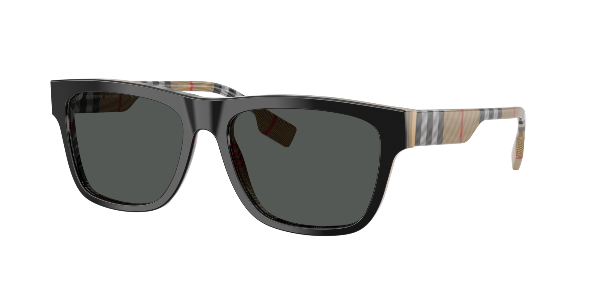 Burberry Man Sunglass BE4293 -  Frame color: Top Black On Vintage Check, Lens color: Grey