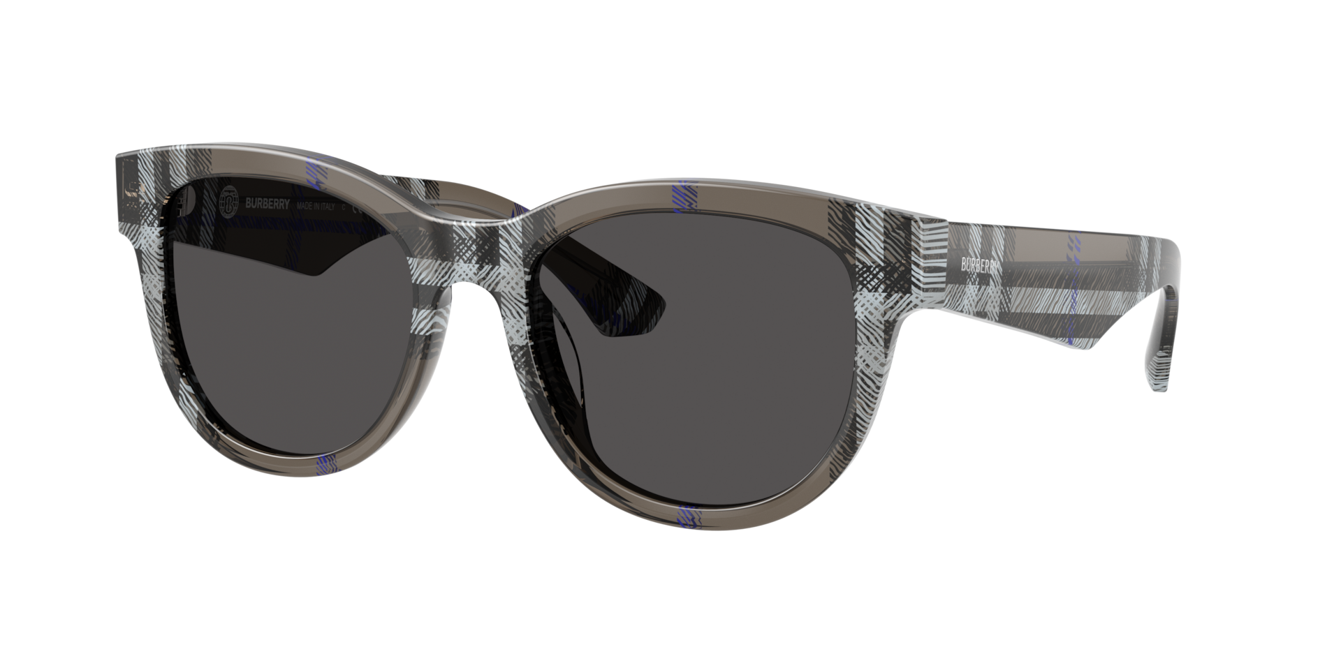 Burberry Woman Sunglass BE4432U -  Frame color: Check Lichen, Lens color: Dark Grey
