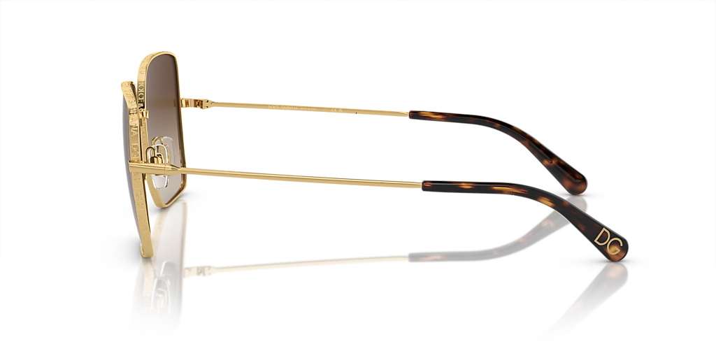 Dolce&Gabbana DG2242 L (57 - 16) with Brown lenses and Gold frame