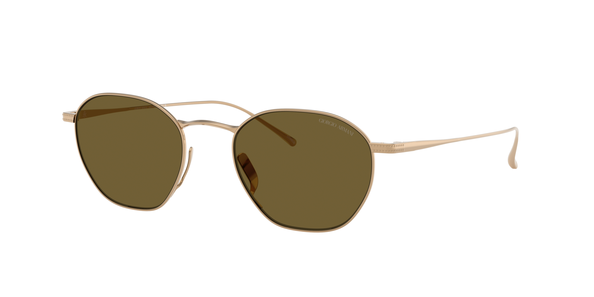 Giorgio Armani Man Sunglass AR6160T -  Frame color: Rose Gold, Lens color: Dark Brown