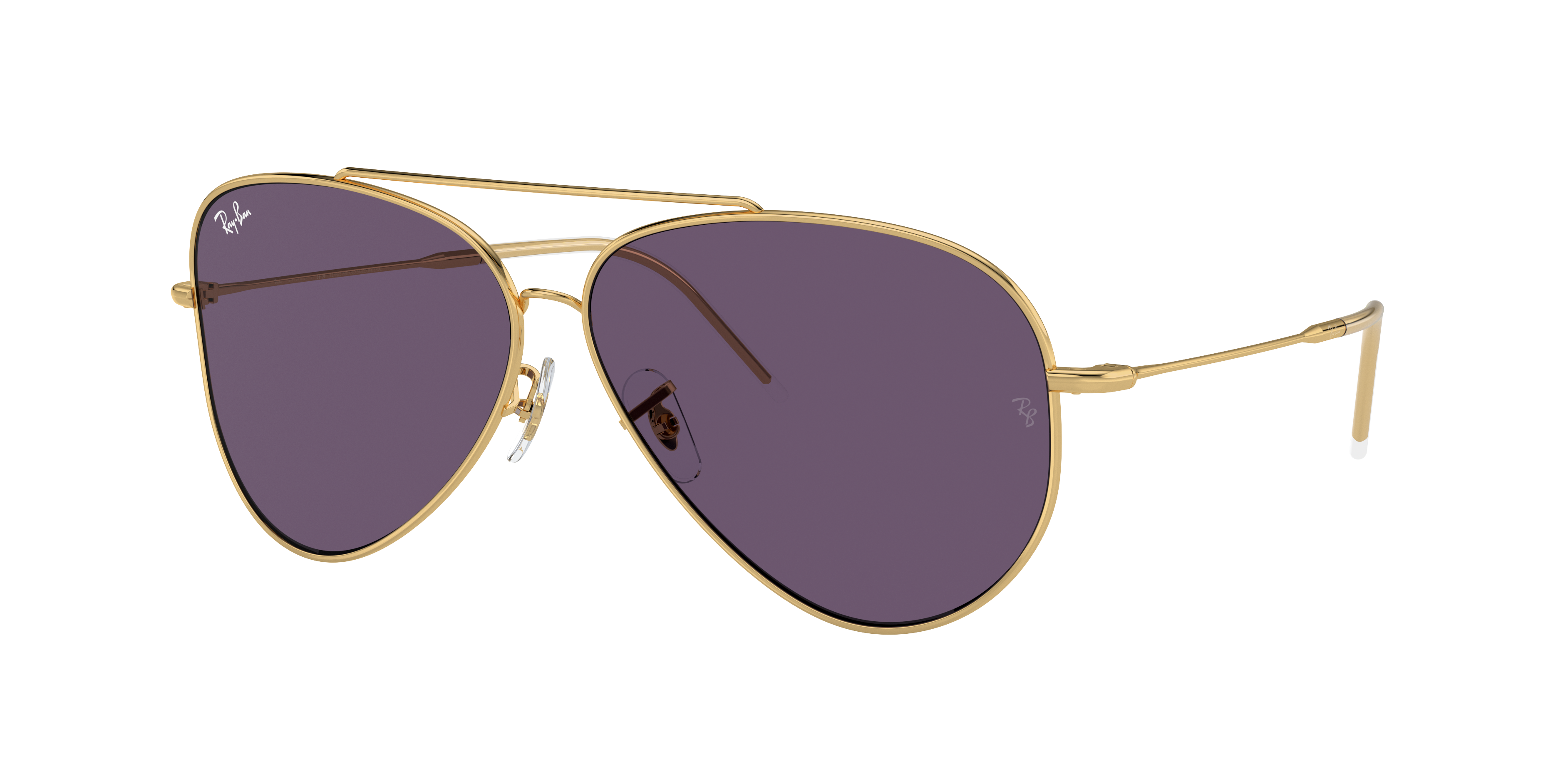 小物 Ray- Ban Aviator Ray-Ban Aviator Reverse XXL (62 - 11) with Violet lenses and Gold