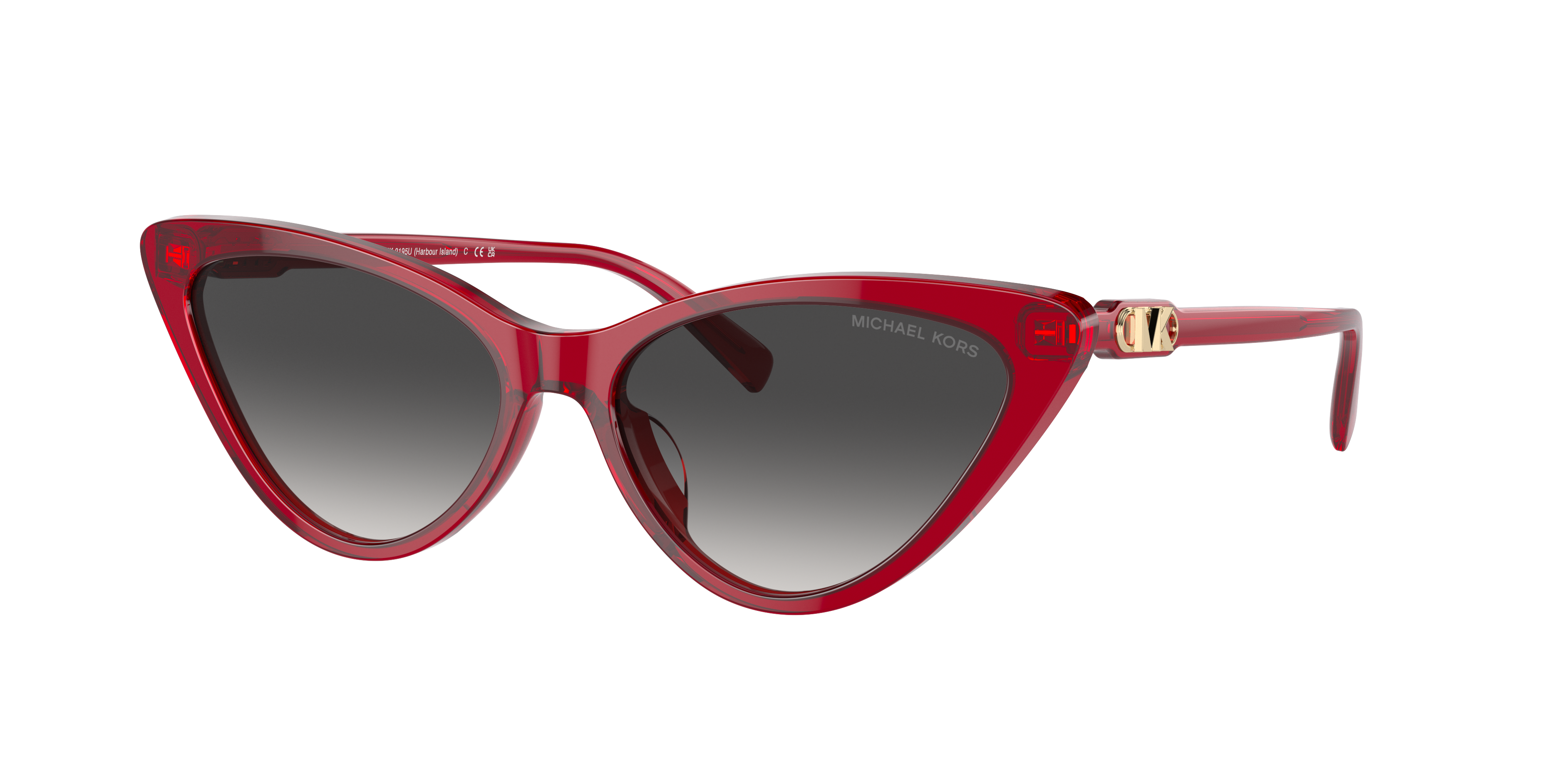 Michael Kors Woman Sunglass MK2195U Harbour Island -  Frame color: Red, Lens color: Dark Grey Gradient