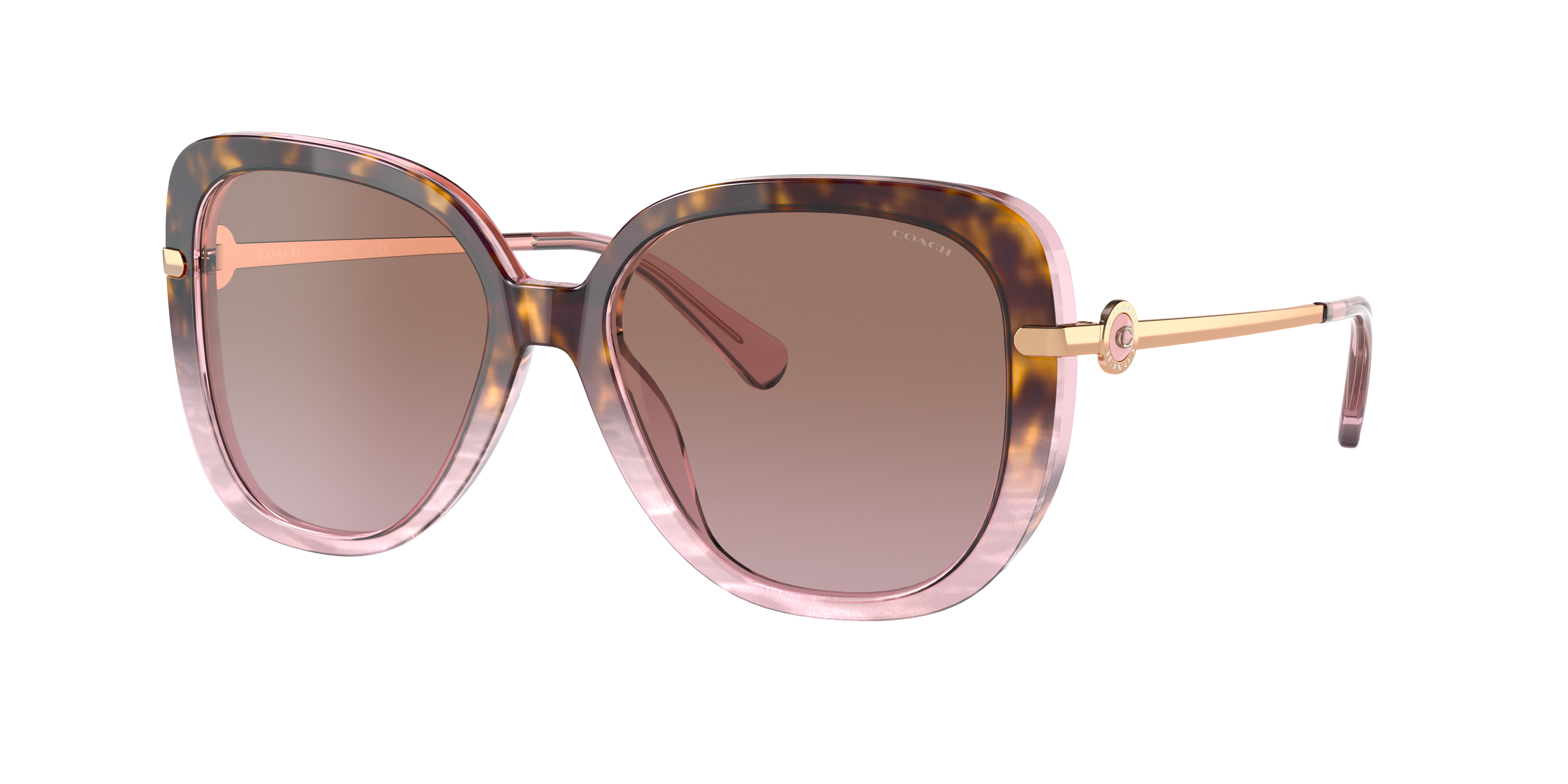 Coach Woman Sunglass C6180 -  Frame color: Rose Tortoise Gradient, Lens color: Pink Gradient