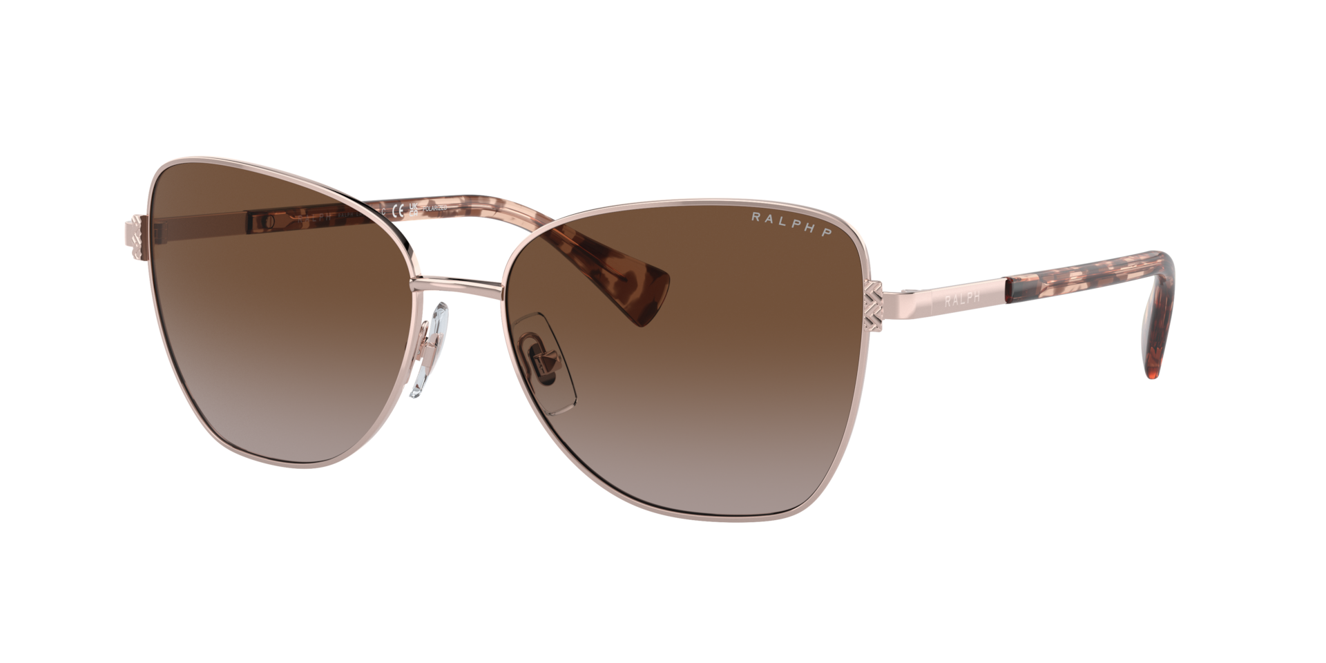 Ralph Femme Sunglass RA4146 - Couleur du Monture Or rose brillant Couleur de Lentille Brun dgrad polaris 70 €