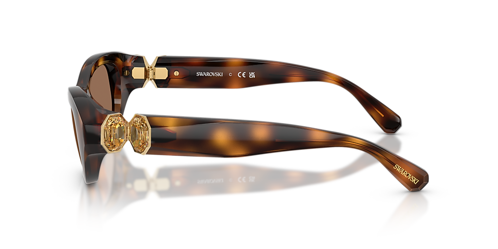 Swarovski SK6036U XS (50 - 20) with Brown lenses and Tortoise